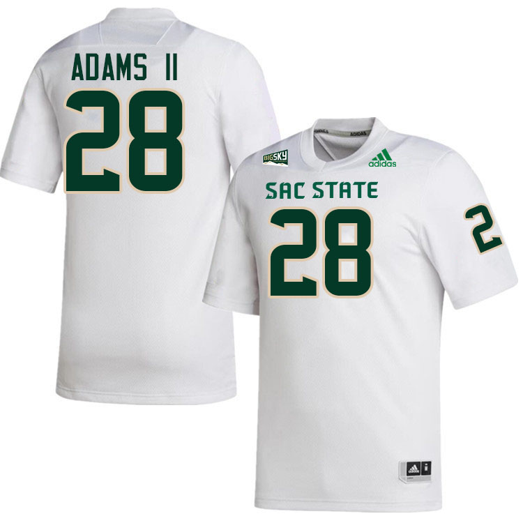 Sam Adams II SAC State Jersey,Sacramento State Hornets #28 Sam Adams II Jersey-White
